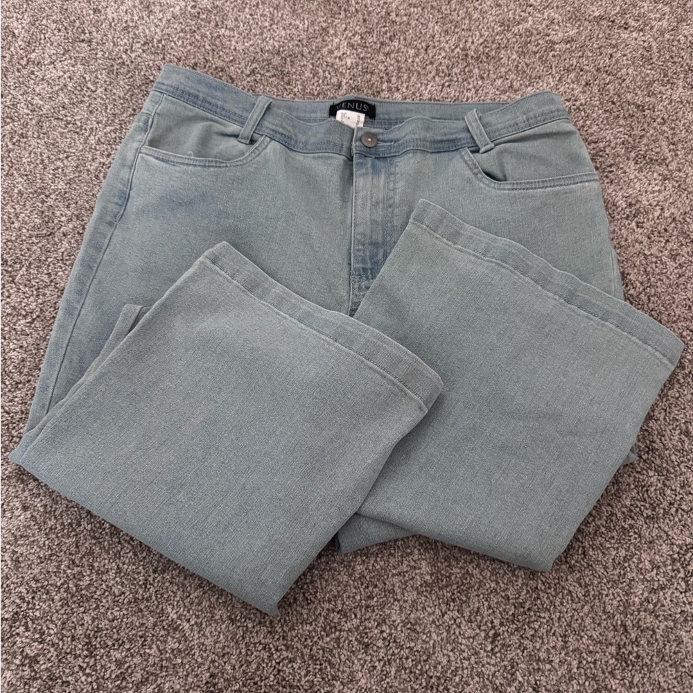 Light Blue Flare Leg Denim Jeans